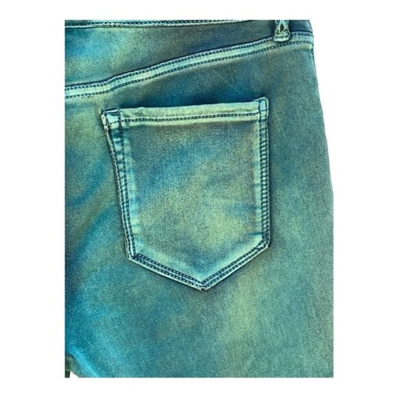 Nine West Jessica Jegging Acid Wash Dark Green Size 8 - Picture 5 of 7